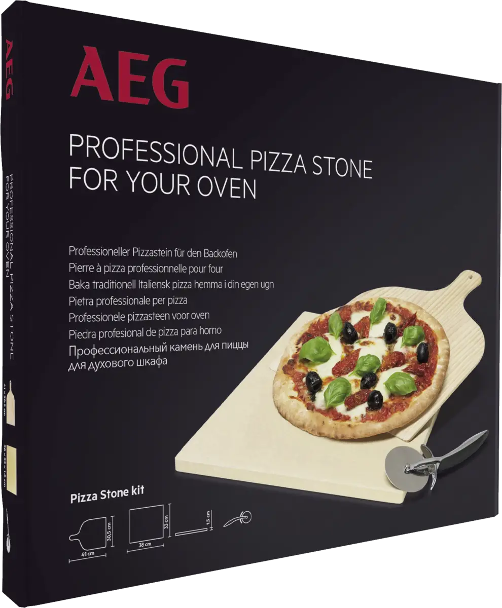 A9OZPS1M Pizzasteenset (1 steen, 1 houten schep, 1 rolmes)