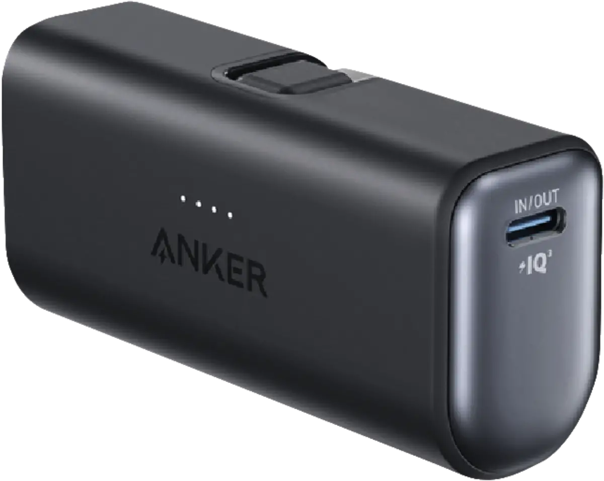 Nano Power Bank (5,000mAh, 22.5W, Built-In USB-C Connector)