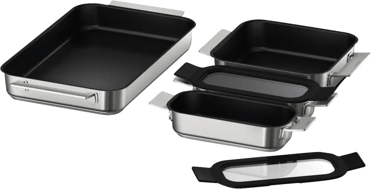 HEZ9FF040 Flex pan set, 4 stuks (2xS, 1xM, 1xL)