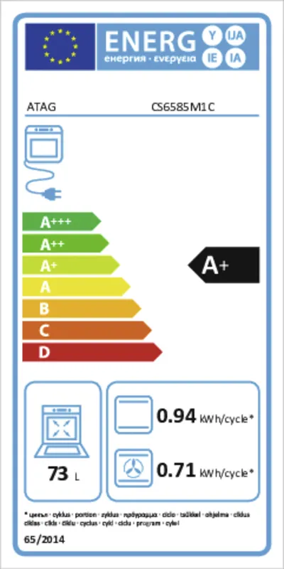 ATAG CS6585M1C energielabel