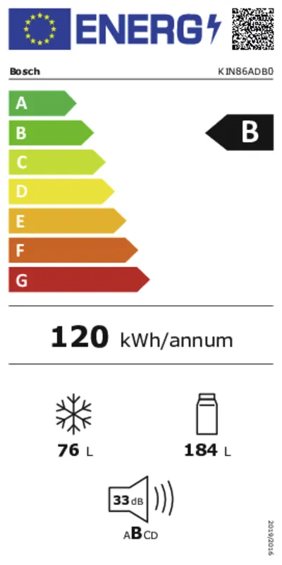 Bosch KIN86ADB0 energielabel