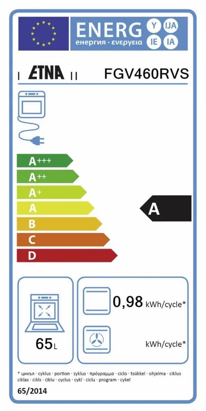 Etna FGV460RVS energielabel