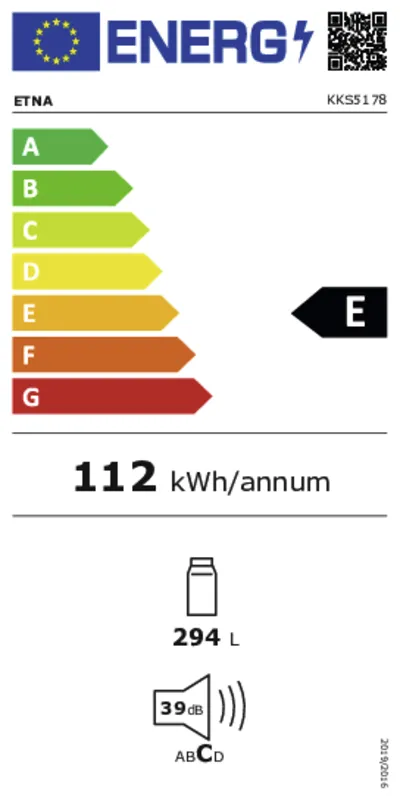 Etna KKS5178 energielabel