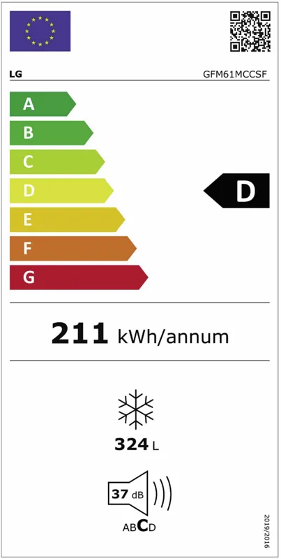 LG GFM61MCCSF energielabel