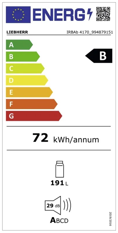 Liebherr IRBAb 4170-22 energielabel