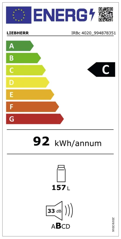 Liebherr IRBc 4020-22 energielabel