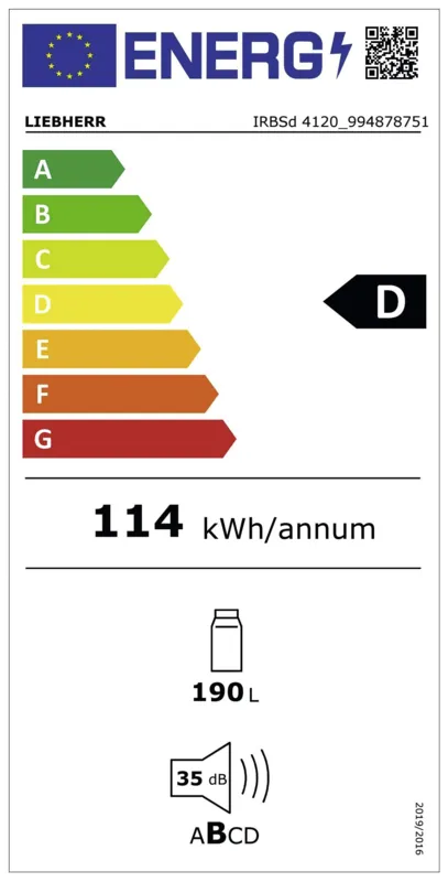 Liebherr IRBSd 4120-22 energielabel