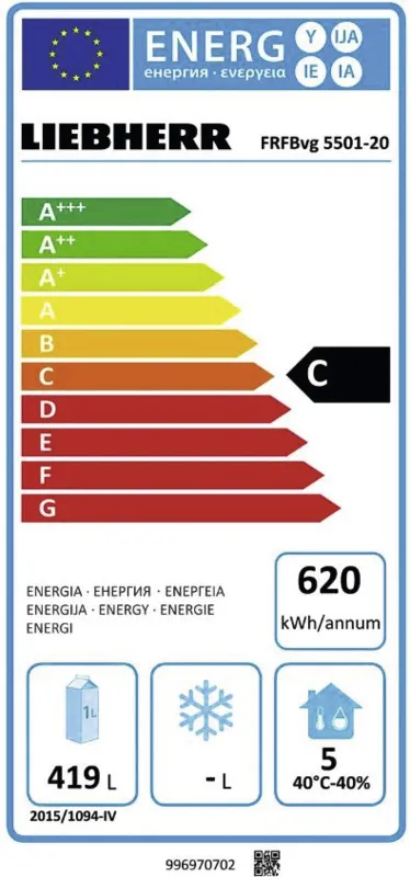 Liebherr FRFBvg 5501-20 energielabel