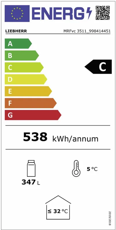 Liebherr MRFvc 3511-20 energielabel