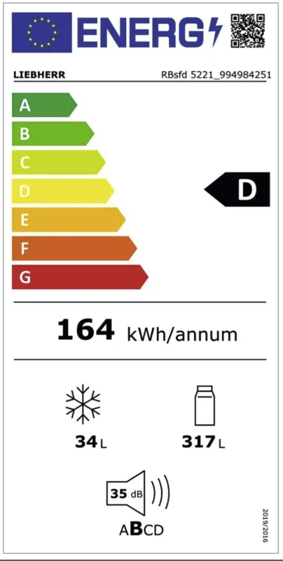 Liebherr RBsfd 5221-22 energielabel