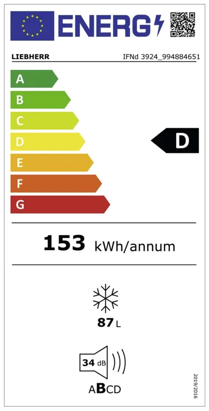 Liebherr IFNd 3924-22 energielabel