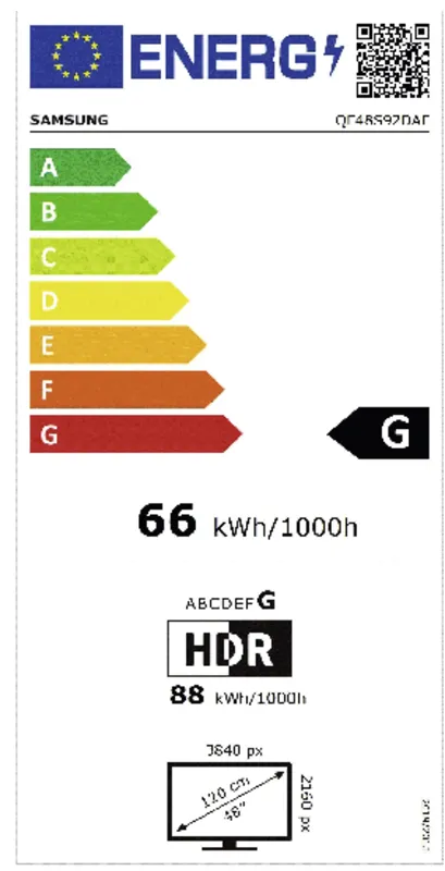 Samsung QE48S92DAEXXN energielabel