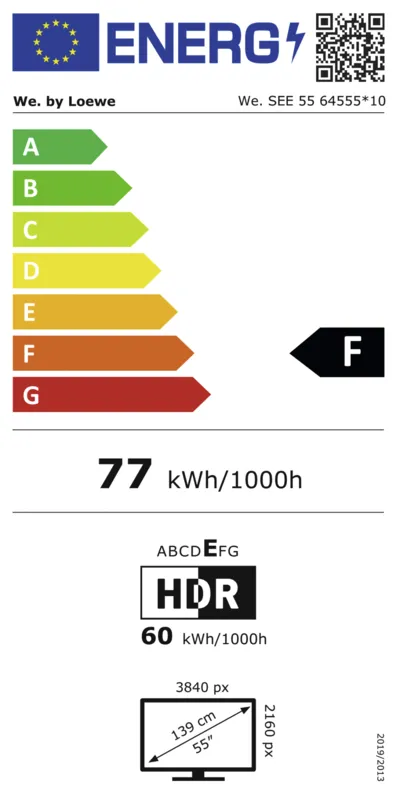 We. by Loewe We. SEE 55 oled energielabel