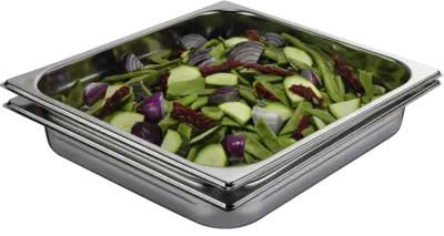 AEG A9OBGC23 Set van 2 RVS stoomschalen waarvan 1 geperforeerd